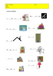 English Worksheet: Rooms in a House