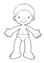 English Worksheet: Clothes - paper doll: boy (part 1)