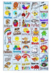 English Worksheet: 40 Rewards Stickers