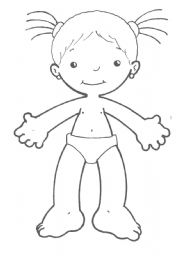 English Worksheet: Clothes - paper doll: girl -with clothes- (part 3)