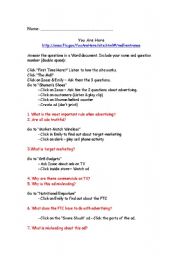 English worksheet: You Are Here - Advertising