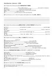 Past Perfect and Simple Past Worksheet