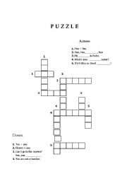 English worksheet: Puzzle