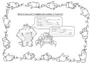English Worksheet: What do they say? Monsters Inc. I have got/numbers