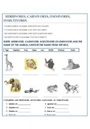 HERBIVORES VS. CARNIVORES