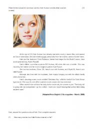 English worksheet: kate hudson 