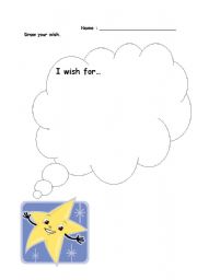 English worksheet: Making A Wish