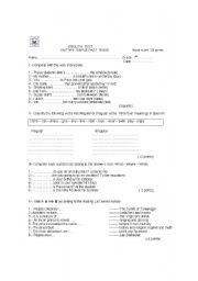 English Worksheet: Simple Past worksheet