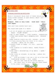 English Worksheet: Past modals verbs