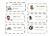 English Worksheet: Have got cards