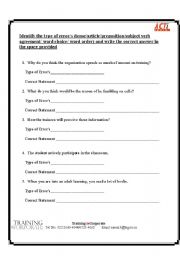 English worksheet: Grammar Test- Advanced