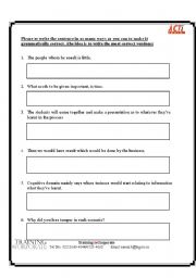 English Worksheet: Grammar Test Advanced