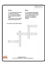 English worksheet: THe 5 Cs crossword