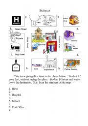 English Worksheet: Giving Directions