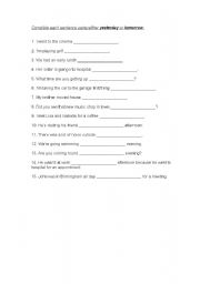 English worksheet: Troubling Tenses