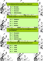 English Worksheet: Music Quiz
