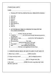 English Worksheet: phrasal verbs : look 