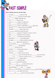 English Worksheet: PAST SIMPLE