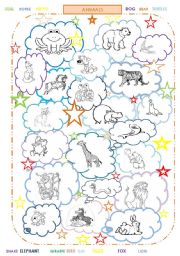 English Worksheet: ANIMALS