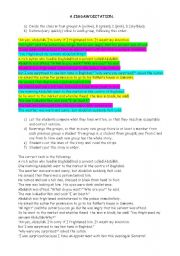 English Worksheet: Jigsaw dictation