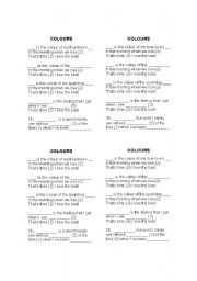English worksheet: Song: Colours by Donovan