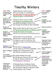 English Worksheet: Timothy Winters annotated poem Charles Causley