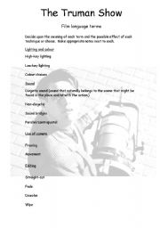 English Worksheet: The Truman Show the Character of Truman - Questions