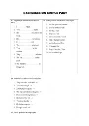 English worksheet: Past Simple