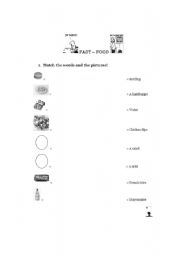 English Worksheet: Fast food part 1