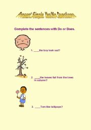 English Worksheet: Present Simple - Yes/No Questions