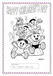 English Worksheet: CHILDRENS DAY ACTIVITY