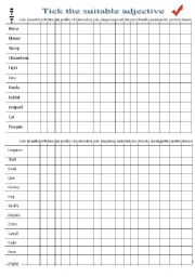 English Worksheet: animals descriptions.