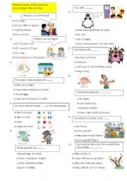 English Worksheet: horoscopes and smple future and interesting beliefs test 1