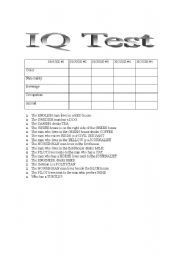 free printable iq test with answers key