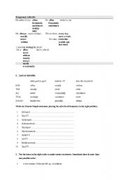 English worksheet: frequency adverbs