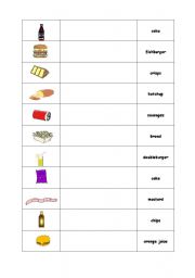 English worksheet: food and drink 