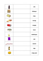 English Worksheet: food and drink 