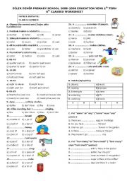 English Worksheet: Sixth grade worksheet