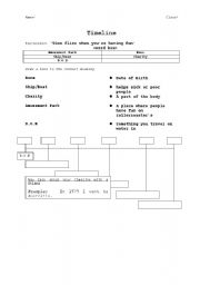 English worksheet: Timeline