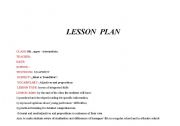 English worksheet: lesson plan 8th grade