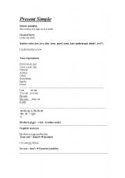 English Worksheet: Present Simple & Progressive_theory & examples
