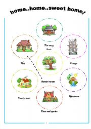 English Worksheet: home.. home.. sweet home