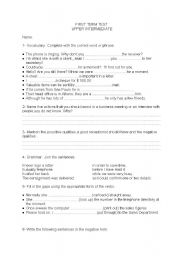 English Worksheet: exam business english