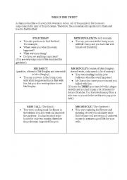 English Worksheet: Role-card for speaking