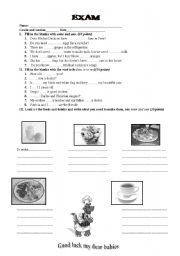 English worksheet: EXAM