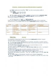 English Worksheet: modals