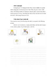 English Worksheet: routines