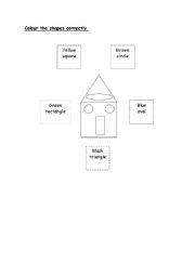 English Worksheet: Colours and shapes