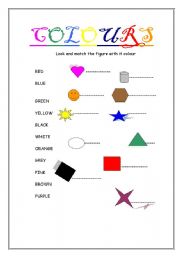 English Worksheet: Colours