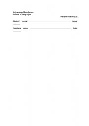 English Worksheet: quiz
